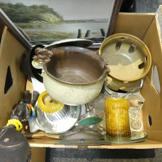 CRYSAL SALTS, CARVED WOODEN AFRICAN FIGURE H.410mm, ETC