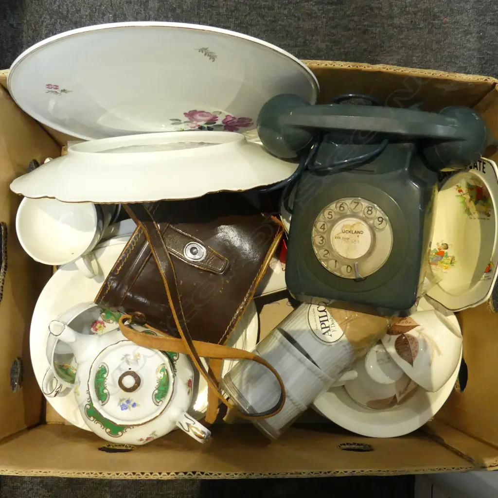 ASST. CHINA, DIAL PHONE, CASED BINOCULARS Image 1++