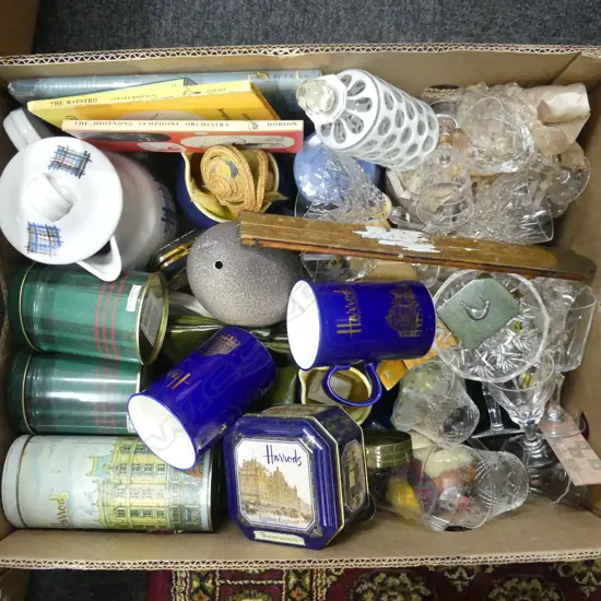 ASST. CHINA, HARRODS TINS ETC