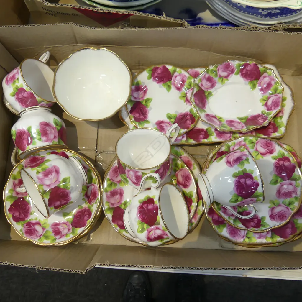 PART TEASET R/A OLD COUNTRY ROSE SANDWICH PLATE 2 DISHES 7 SUGAR BOWL Image 1++