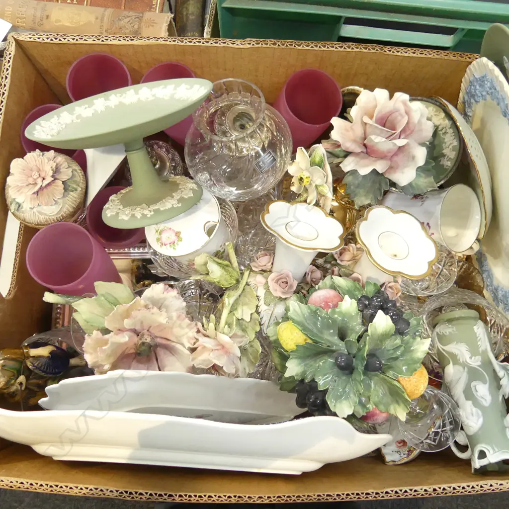 ASST. CRYSTAL, 6 PINK GLASSES ETC Image 1++