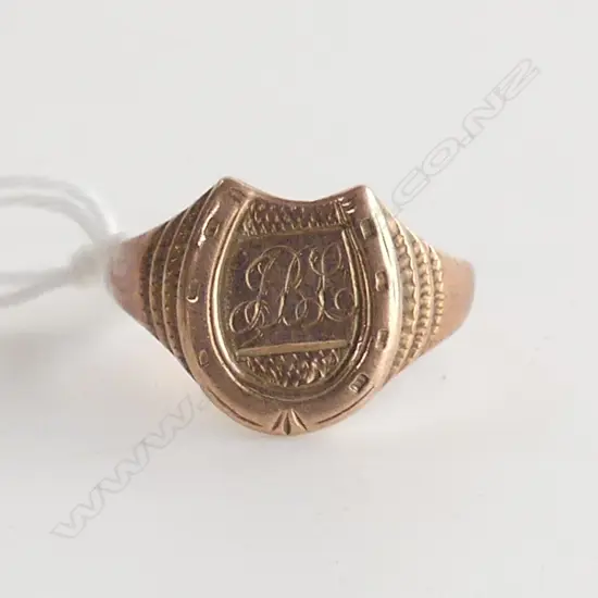 9CT SIGNET RING 3.0gms  SIZE P