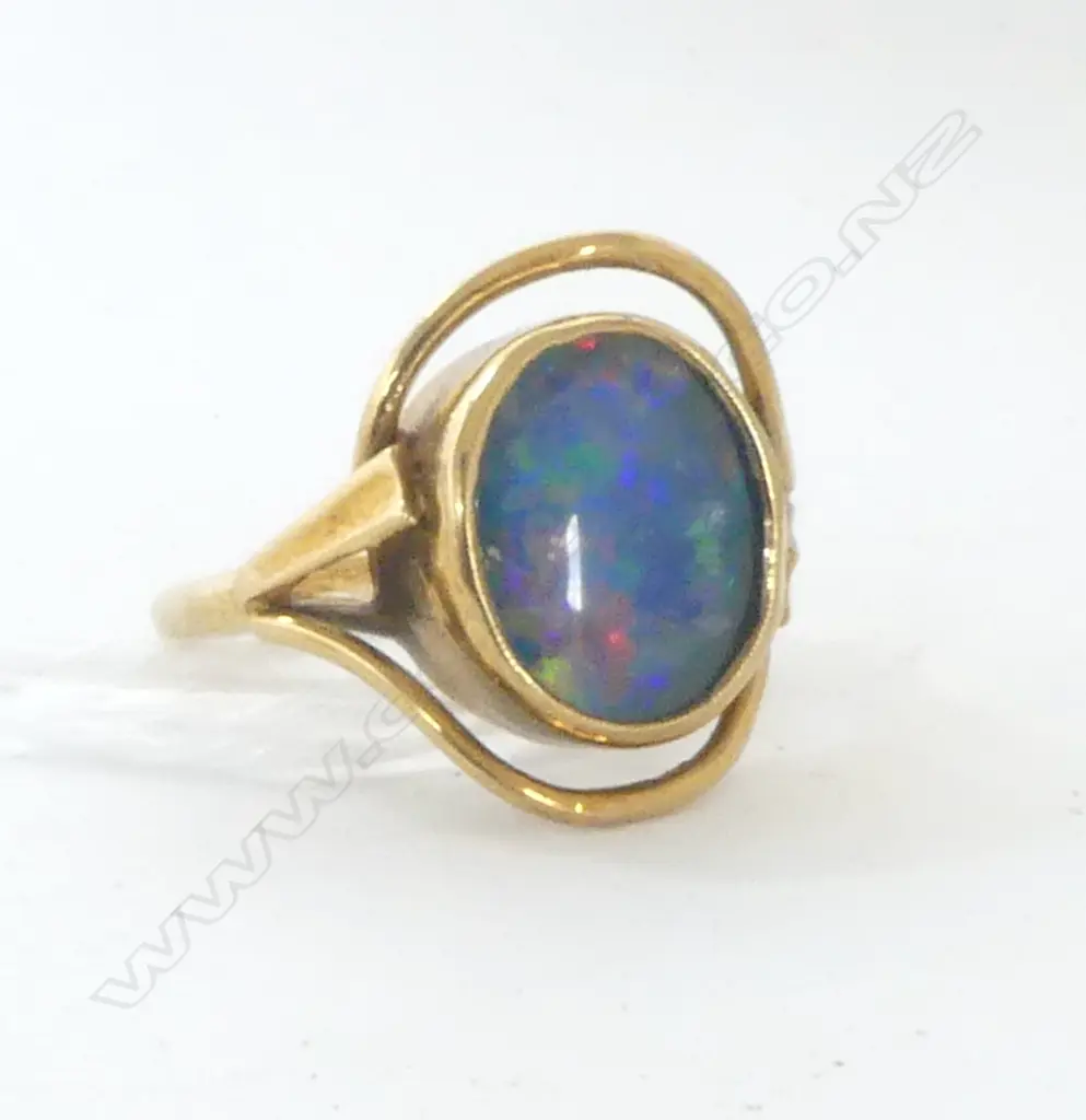 9CT OPAL RING 3.8gms FAULTS  SIZE M Image 1++