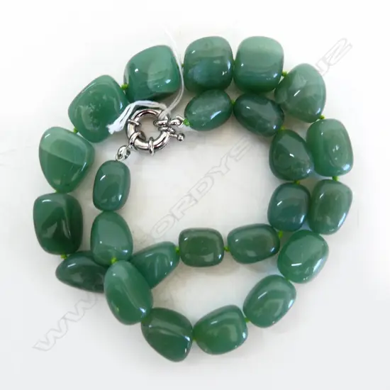 **RTV** JADE COLOUR BEADS NECKLACE 52CM  (ADVENTURINE QUARTZ)