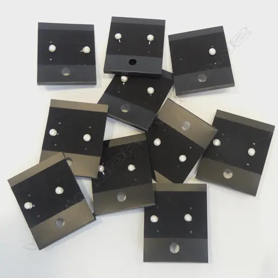 10 PR SILVER & PEARL EARRINGS, NEW