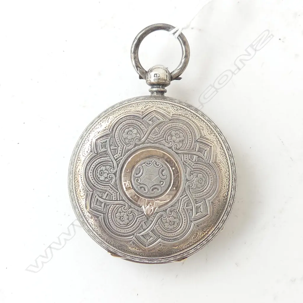 VICTORIAN SILVER London 1879 OPEN FACE POCKET WATCH fussee movement Image 1++