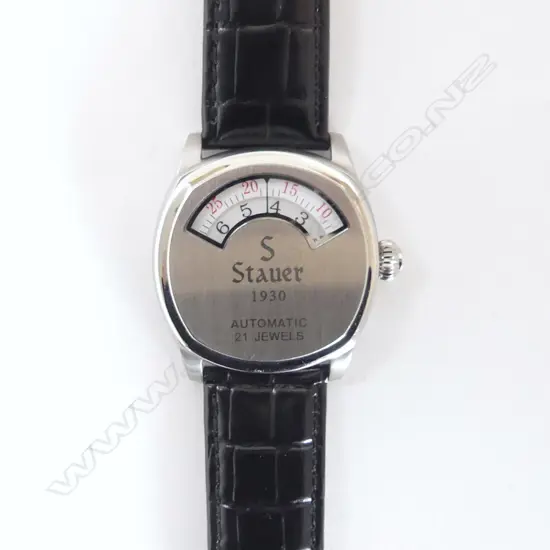 STAUER GENTS WRIST WATCH, CASED & BOXED AS NEW