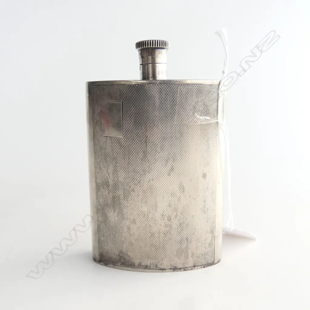 STG SILVER HIP FLASK, B'HAM 1979 139gms Image 1++