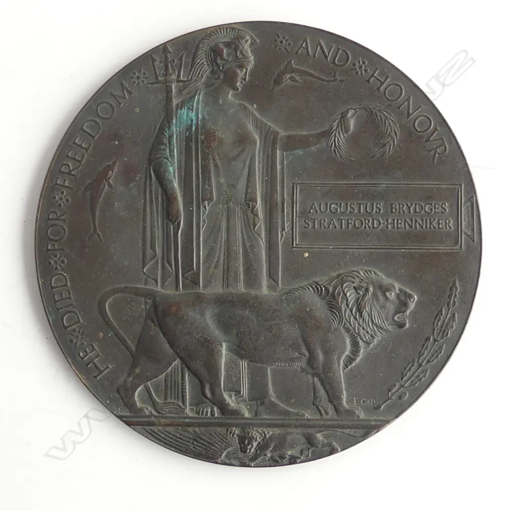 BRONZE WW1 DEAD MANS PENNY DIA120MM Image 1++