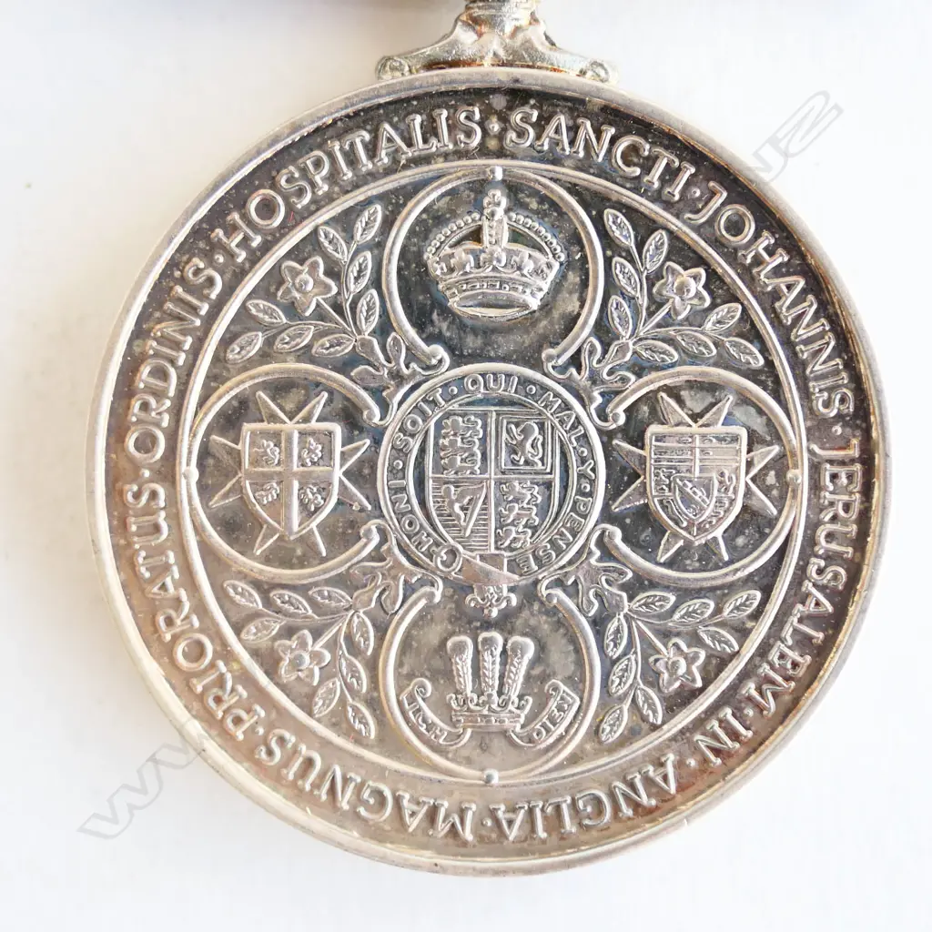 ST. JOHN AMBULANCE LONG SERVICE AWARD 12 year Long Service  TO Beulah Caughey. Medal + badge Image 1++