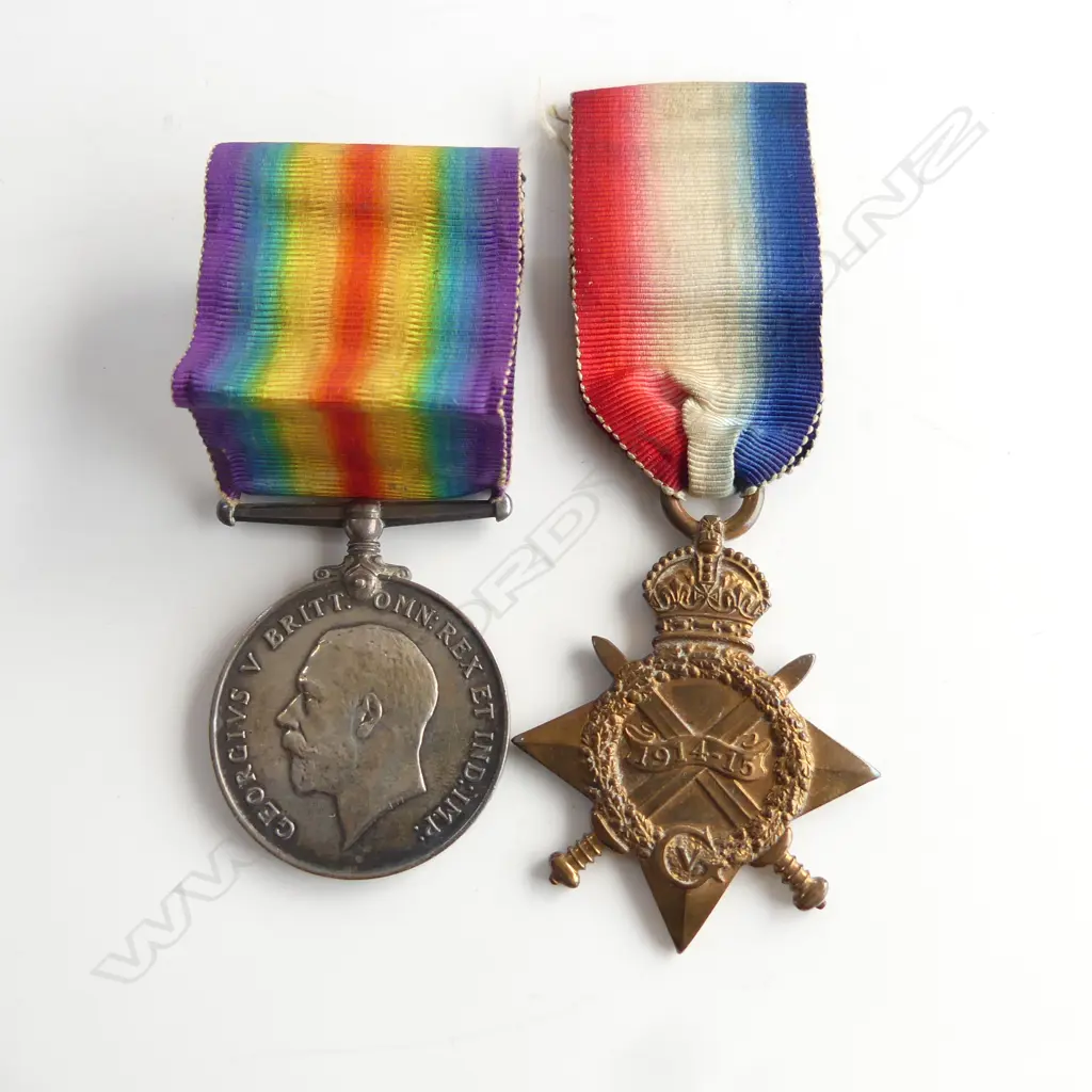 2 WW1 SERVICE MEDALS PVT H JACKSON ESSEX REDG Image 1++