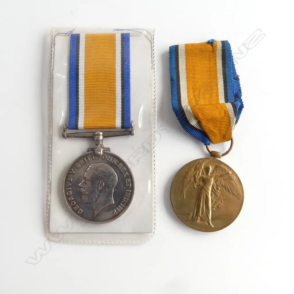 2 WW1 SERVICE MEDALS E S WILKS  R E Image 1++