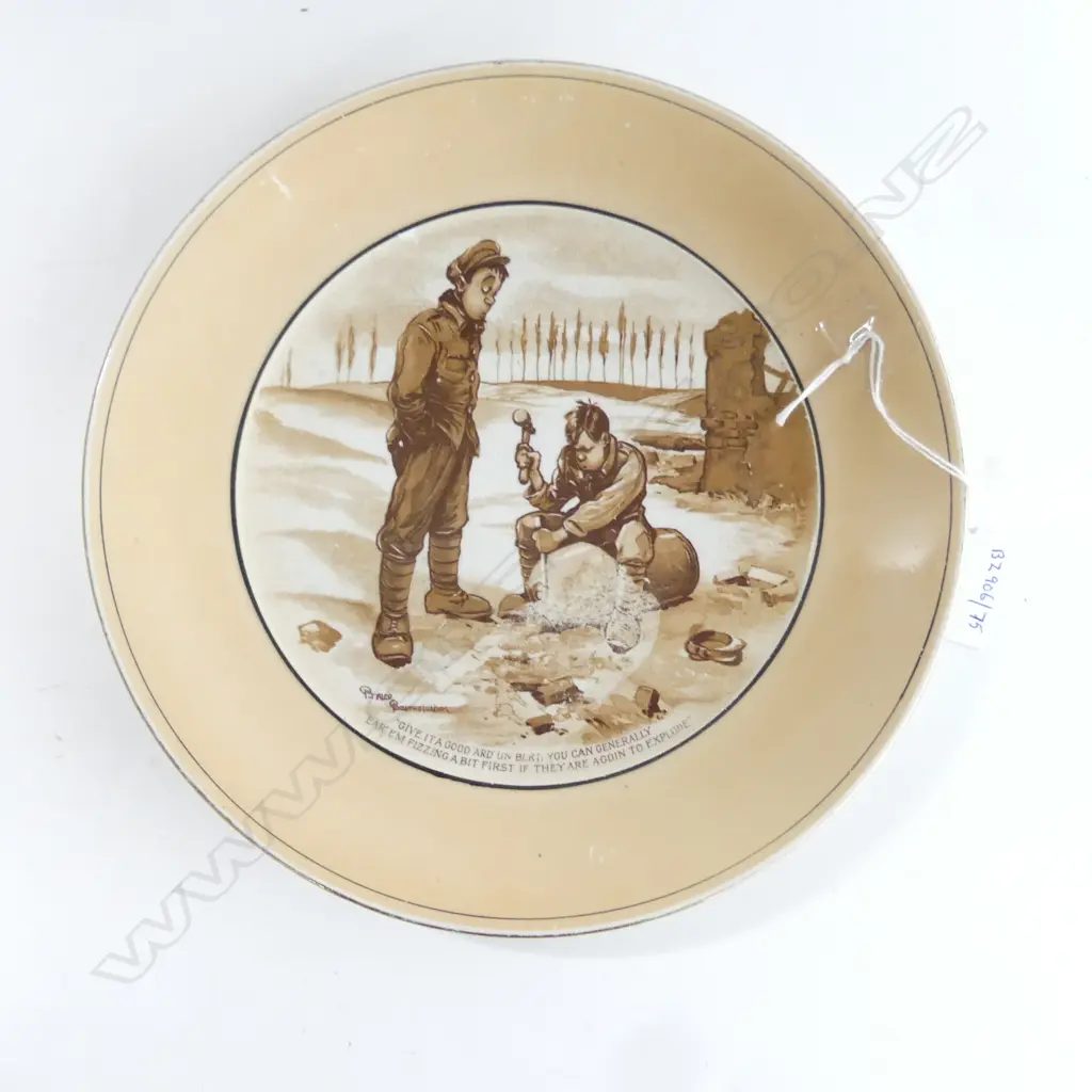 BENS FATHER GRIMWADES WW1  CARTOON PLATE DIA230MM Image 1++