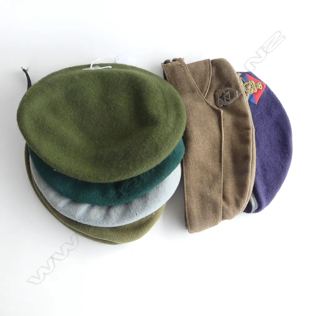 6 MILITARY CAPS  SOME WITH REDGMENTAL BADGES Image 1++