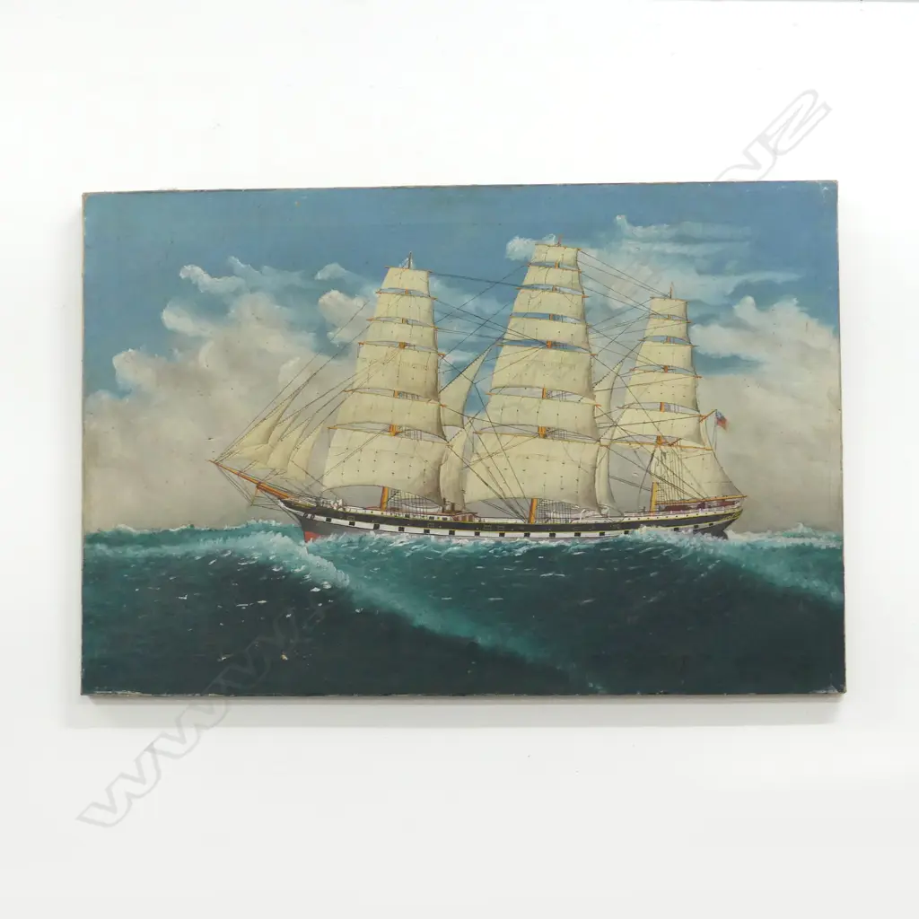 Hugo Lupi (1915s-30s) OIL ON CANVAS ‘LOCH GARRY’ SHIP BUILT 1875 GLASGOW signed & dated 20-10-13. 610 x 915mm Image 1++