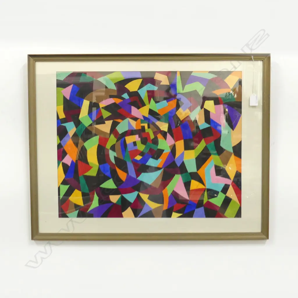 LLOYD HILLYER, ABSTRACT ACRYLIC 450x565mm Image 1++