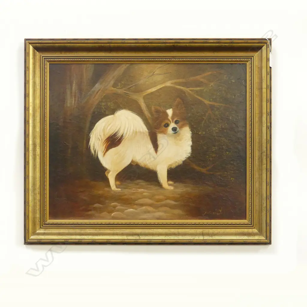 KATHIE SUMPTER, DOG PORTRAIT, OIL ON BOARD 385x485mm Image 1++