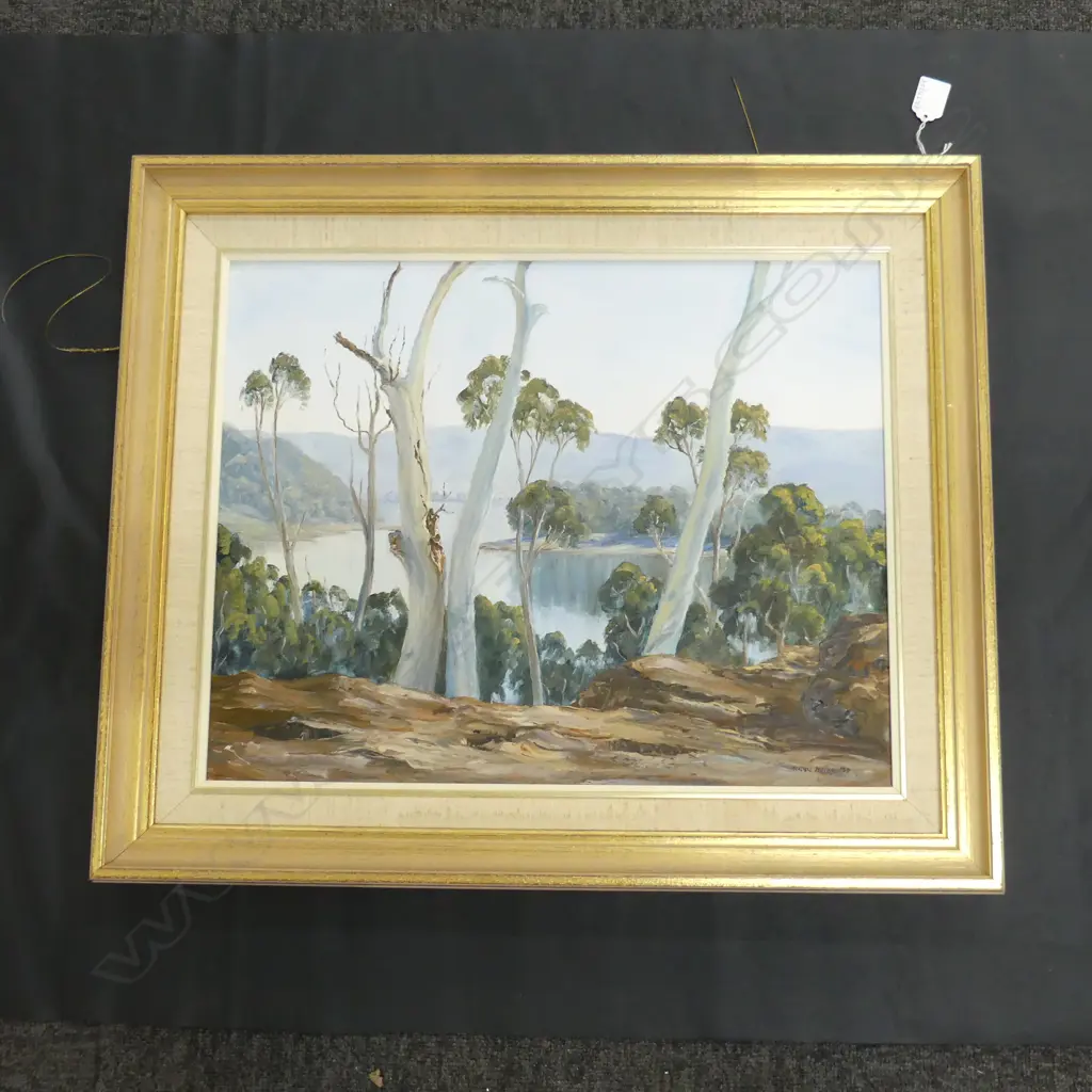 AUSTRALIAN OIL SHOALHAVEN RIVER SIGNED KERRIE MILLER H550 W630MM Image 1++