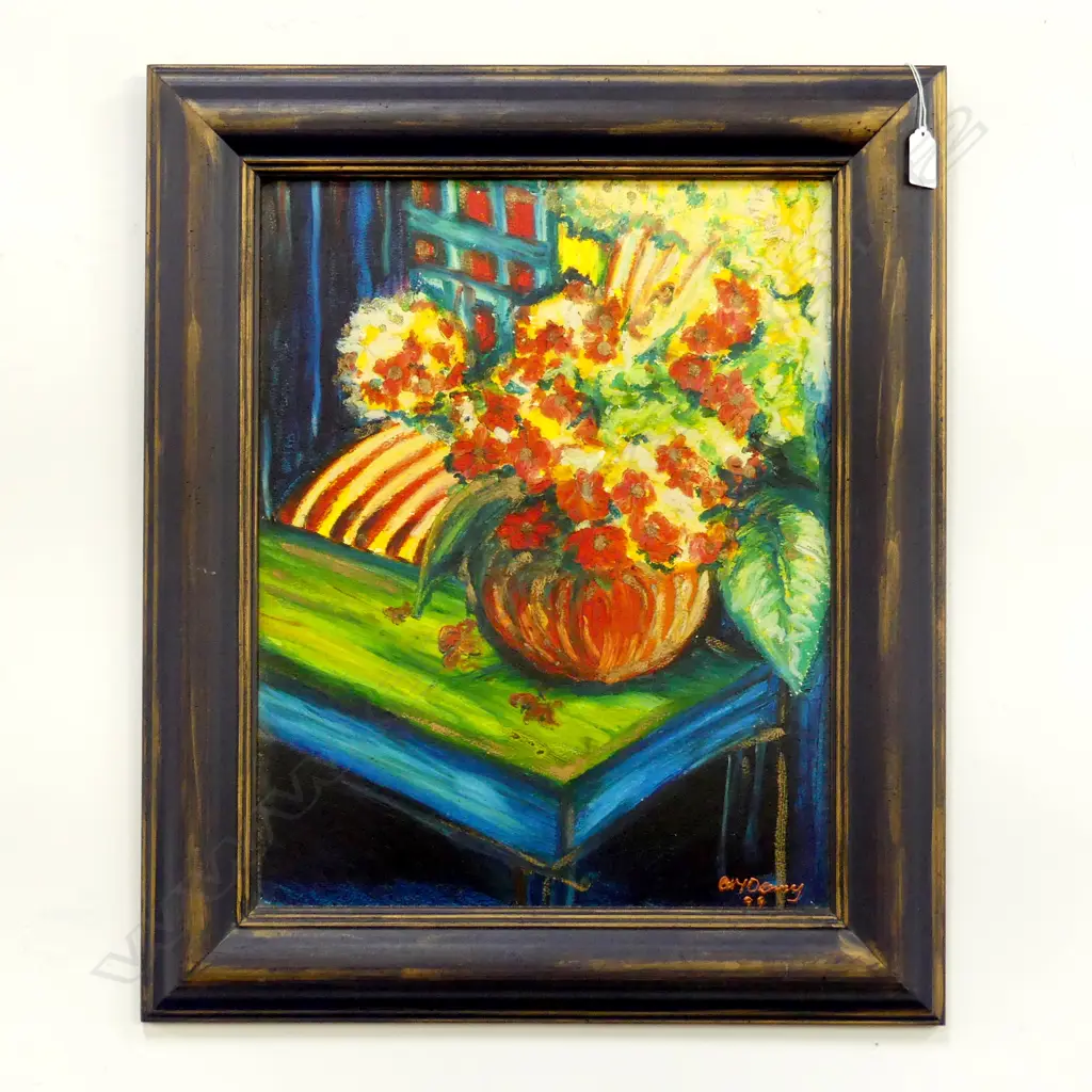A. U. DENNY, STILL LIFE, ACRYLIC ON BOARD 445x345mm Image 1++