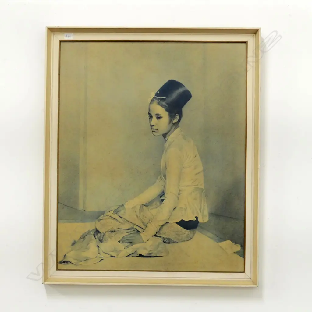 FRAMED PRINT SAW OHN NYUN  BY SIR GERALD KELLY H680 W570MM Image 1++