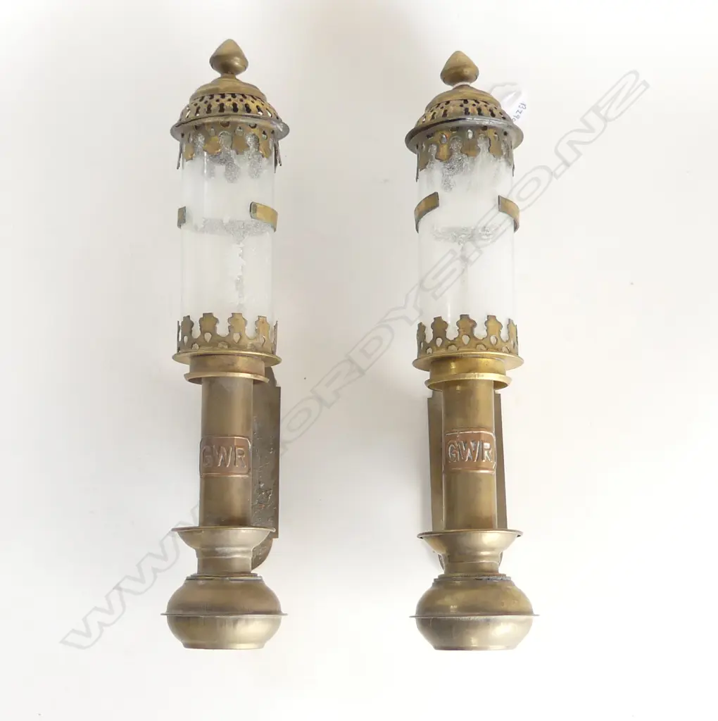 PR BRASS GREAT WESTERN RAILWAY  KERO  WALL LAMPS H350MM Image 1++