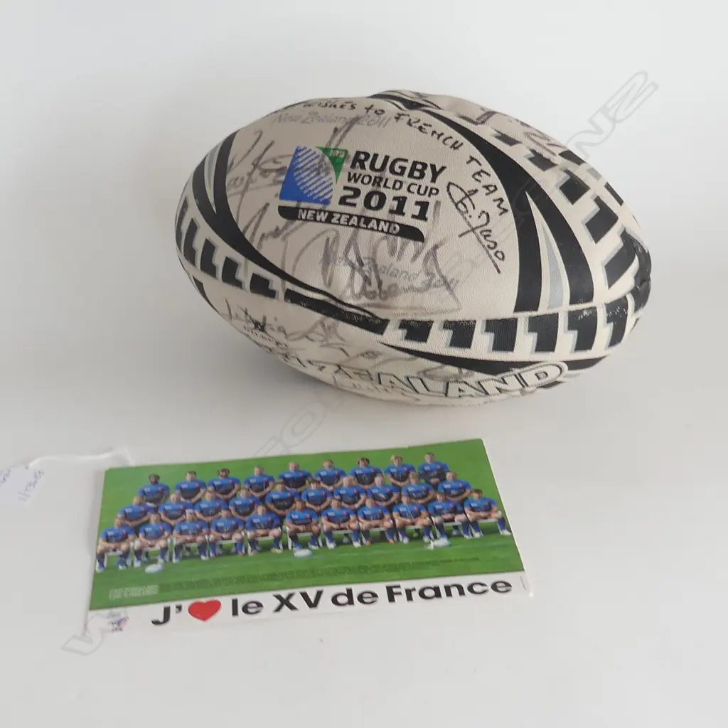 SIGNED RUGBY BALL; WORLD CUP 2011 Image 1++