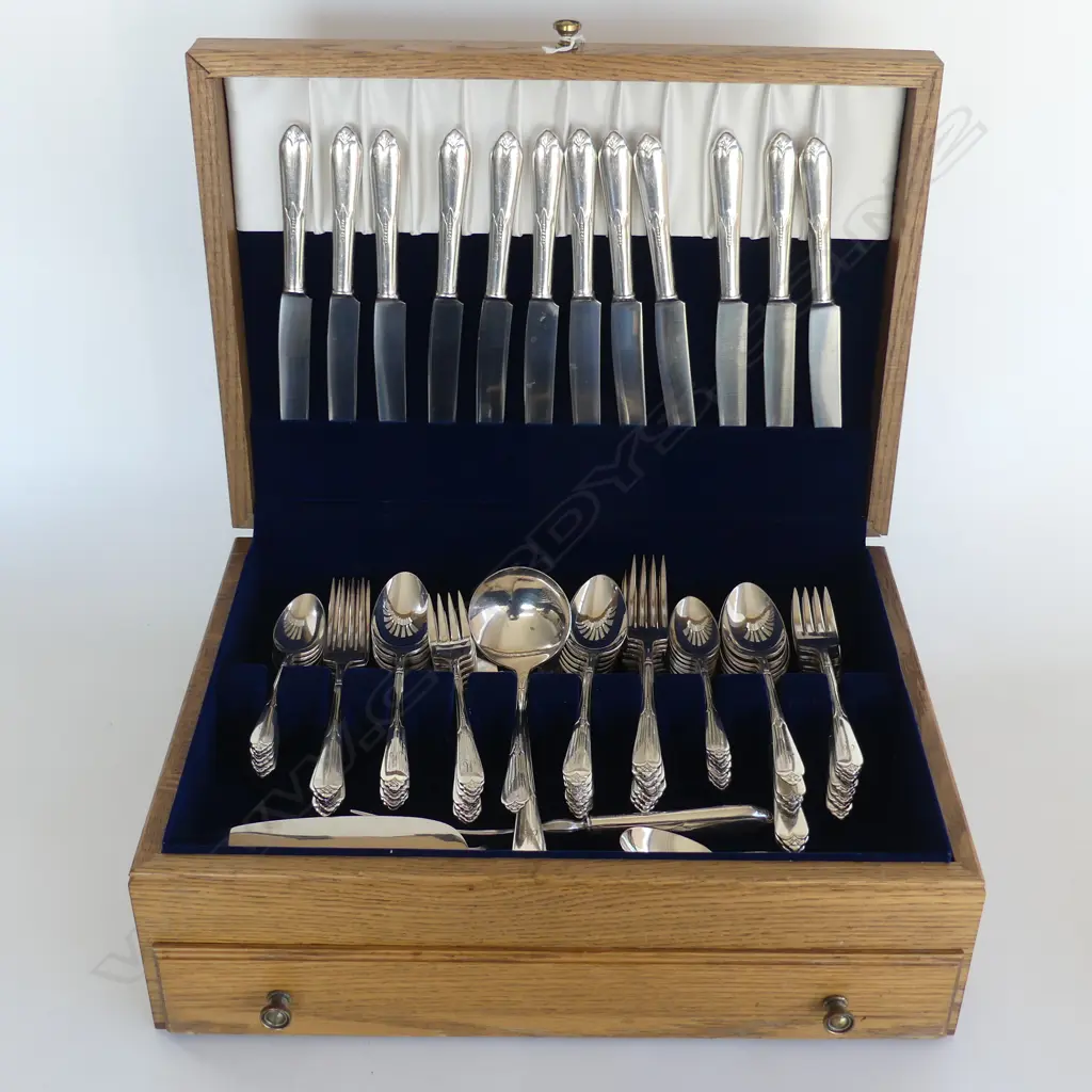 LG ROGERS SILVER PLATE CUTLERY CANTEEN Image 1++