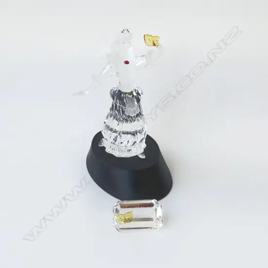 SWAROVSKI 'MASQUERADE COLUMBINE 2000' CASED & BOXED H.170mm w. STAND & PLAQUE