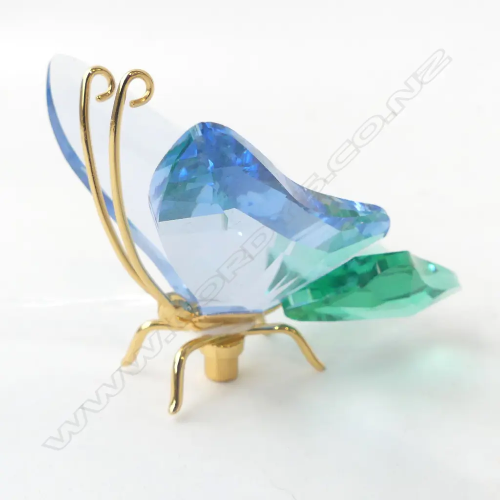 SWAROVSKI 925 SILVER GILT BUTTERFLY H.40mm, BOXED Image 1++
