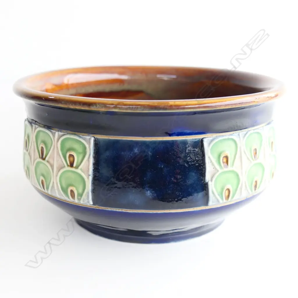 (25369) ROYAL DOULTON EARLY 20thC TABLE JARDINIERE D.180mm Image 1++