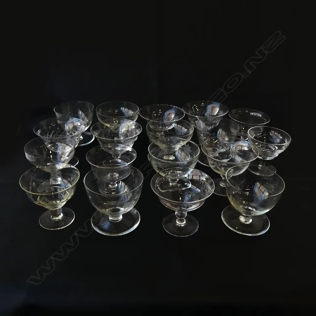 18 ASST. CRYSTAL SWEET DISHES VARIOUS CUT PATTERNS Image 1++