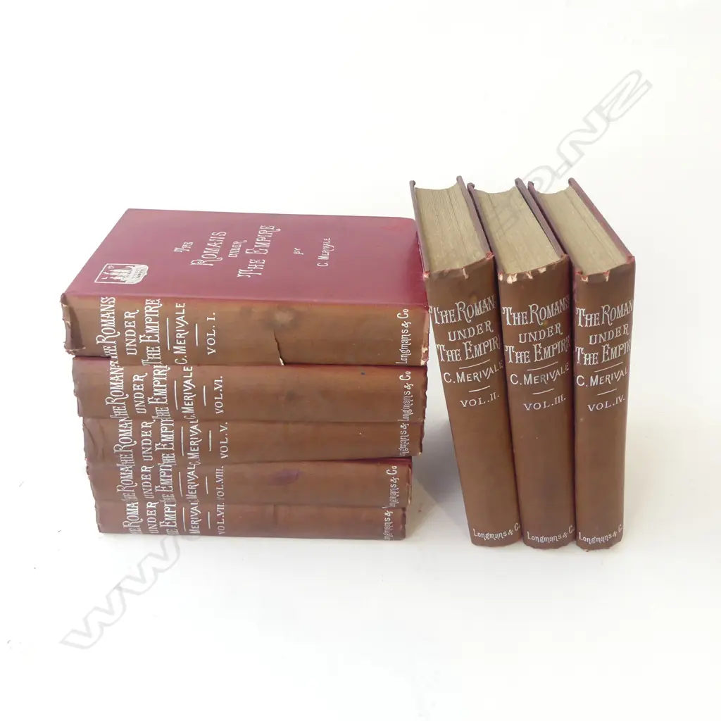 8 VOLS 'THE ROMANS UNDER THE EMPIRE' C. MERIVALE, LONDON 1890 Image 1++