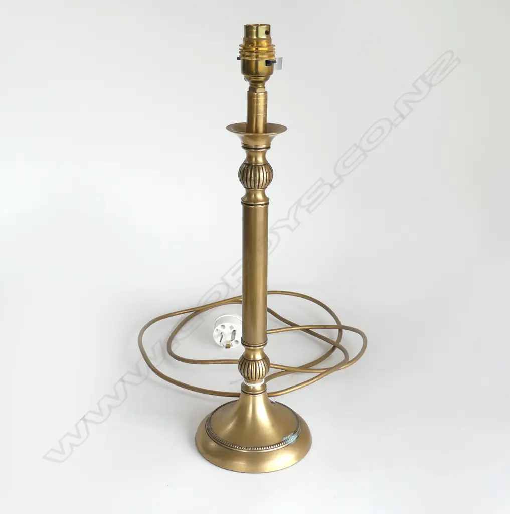 GOLD METAL LAURA ASHLEY LAMP, NO SHADE H.425mm Image 1++