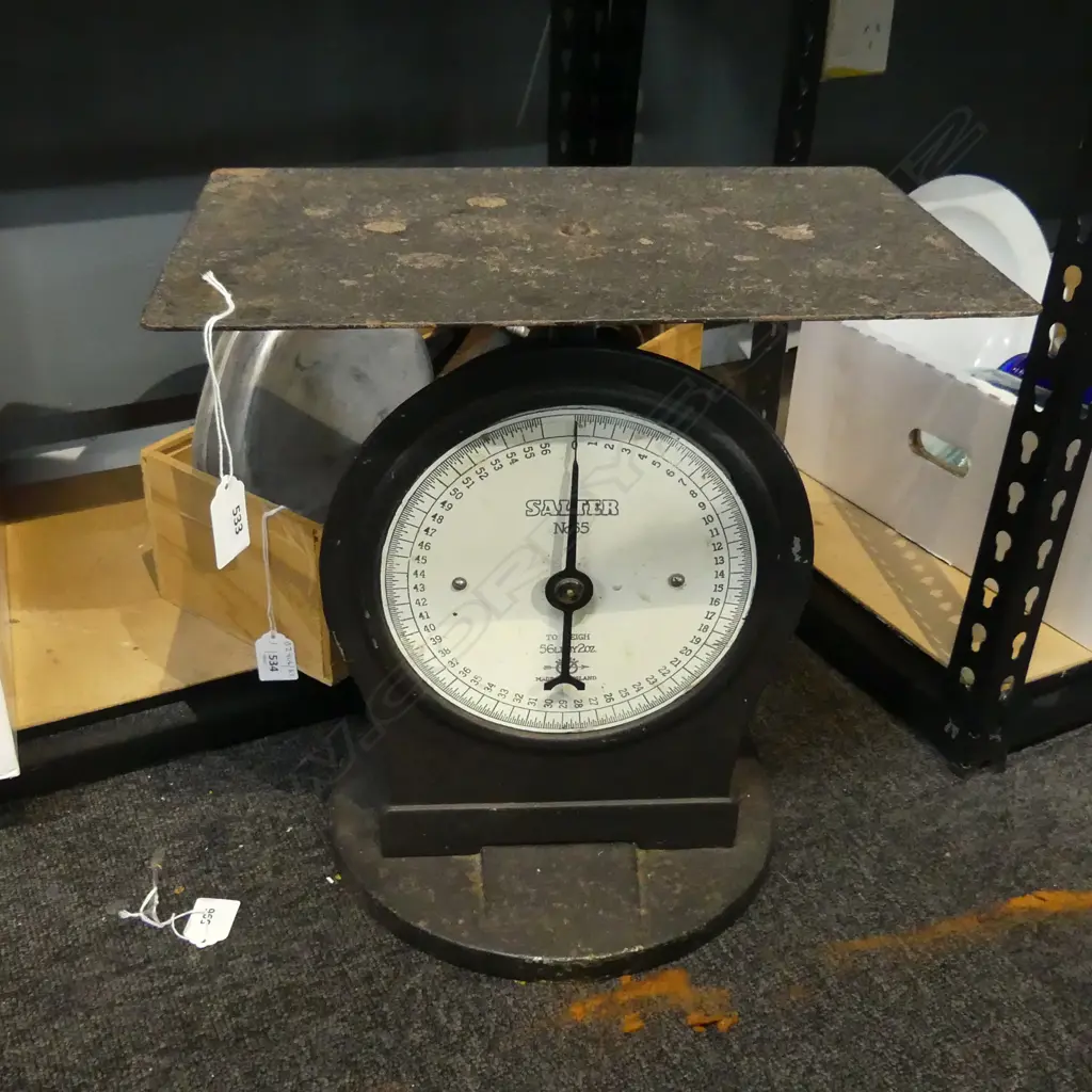 SET OF SALTER POST OFFICE PARCEL SCALES H370MM Image 1++