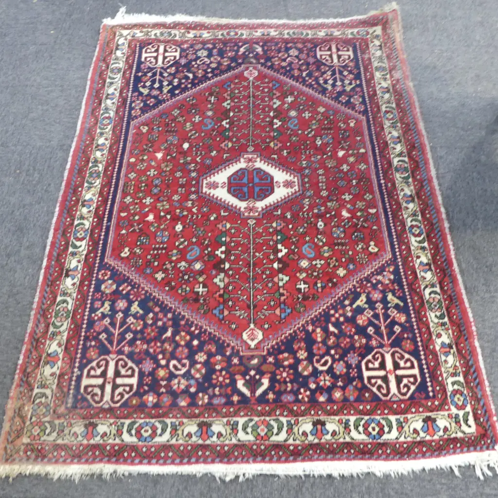 PERSIAN RUG RED BLUE COLOURS L1530 W1040MM Image 1++