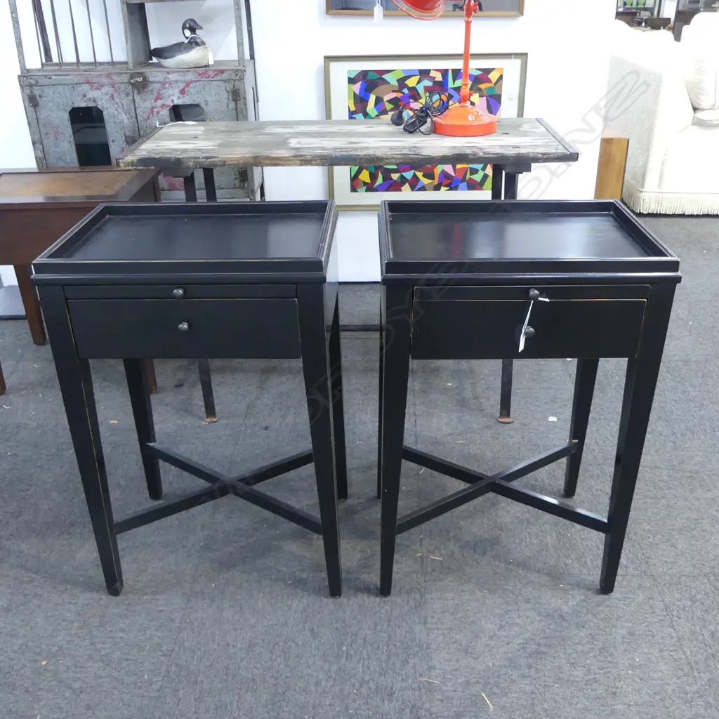 PR EBONISED SIDE TABLES 500x360x750mm Image 1++
