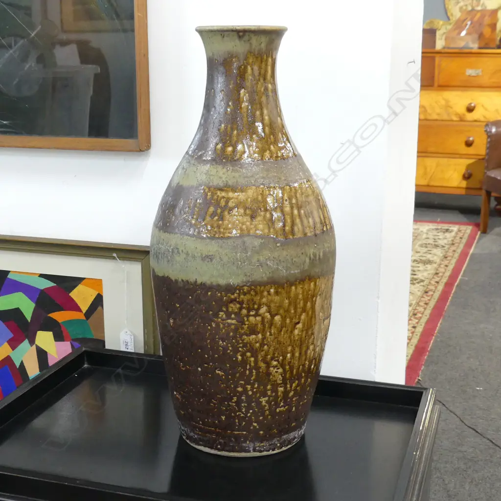 TALLNZ STUDIO POTTERY BOTTLE VASE H460 DIA200MM Image 1++