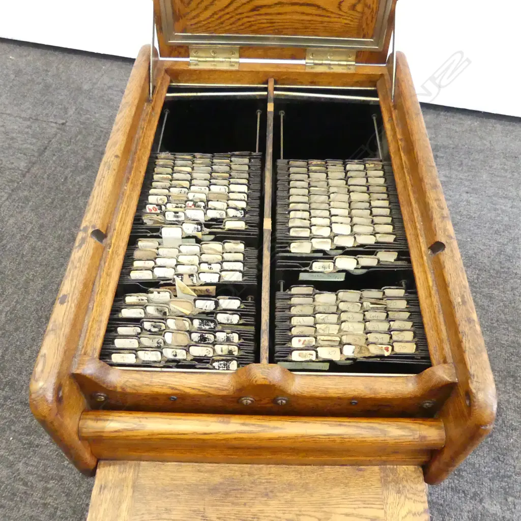 ANTIQUE WOODEN FILING CABINET 500x360x260mm Image 1++