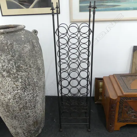 BLACK METAL WINE RACK 360x340x1330mm