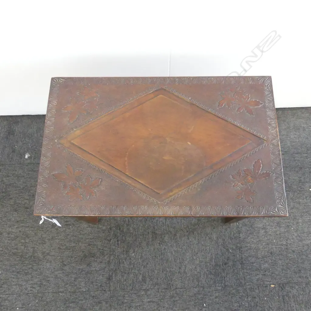 EDWARDIAN ARTS & CRAFTS CHIP ART OCC TABLE H500 L610MM Image 1++