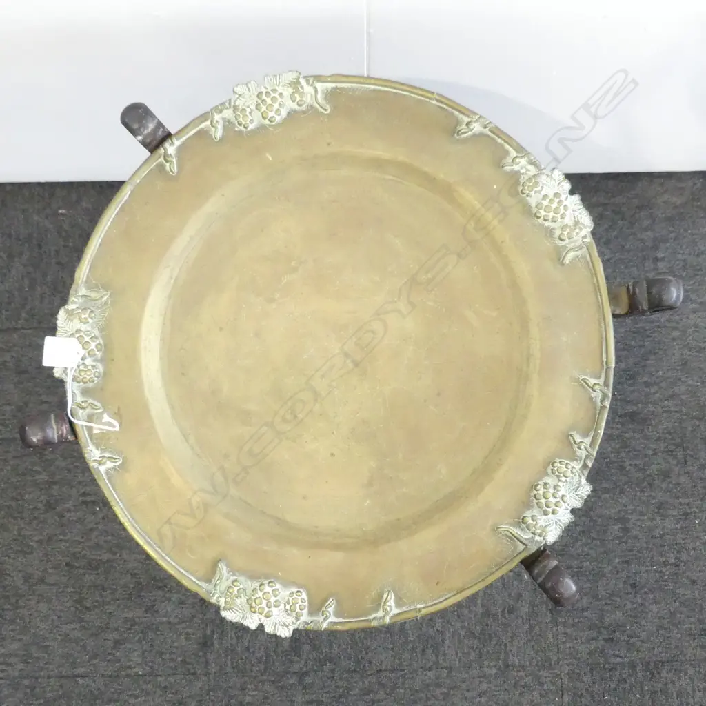 CHINESE BRASS TOPPED FOLDING TABLE H570 DIA 460MM Image 1++