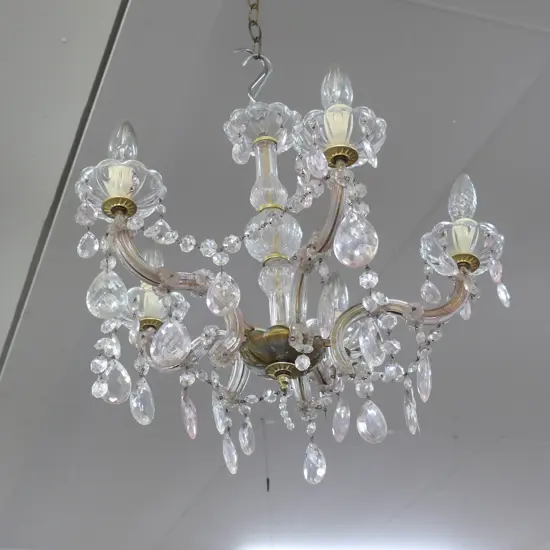 5 BRANCH ITALIAN CRYSTAL CHANDELIER H400 W500MM