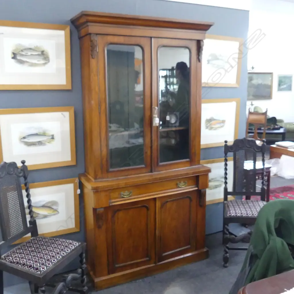 VICTORIAN MAHOGANY BOOKCASE CHIFFONIER 1040x390x2020mm Image 1++