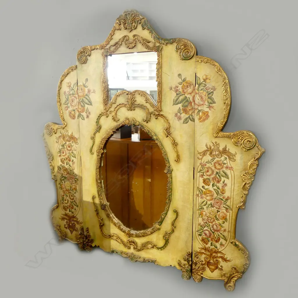 3 PANEL SCREEN w. MIRROR 1800x1880mm Image 1++