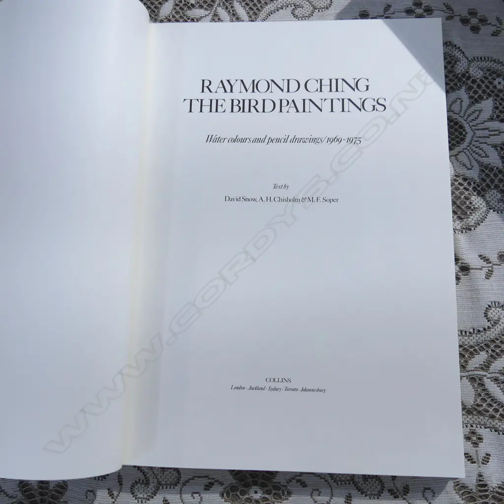 CASED BOOK; RAYMOND CHING BIRD PAINTINGS Image 1++