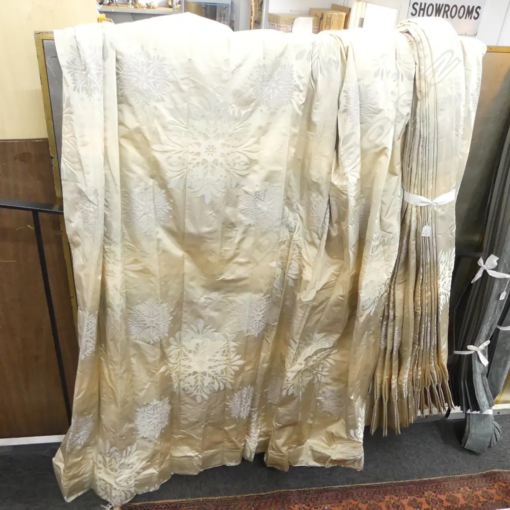 PR PALE SILK TAFFETA CURTAINS L.2400mm Image 1++