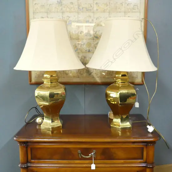 PR GOLD METAL GINGER JAR LAMPS H.720mm