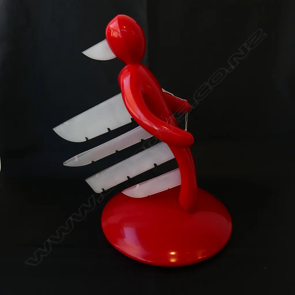 RED PLASTIC KNIFE MAN HOLDER H.380mm Image 1++