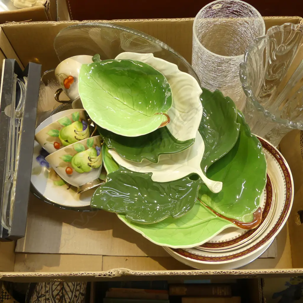 ASST. CHINA, GLASS VASES ETC Image 1++