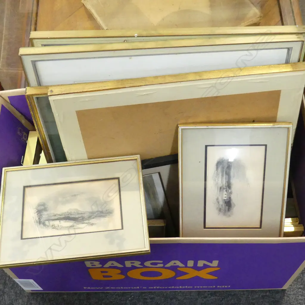 ASST. PRINTS, 3 WILLIAM EASTWOOD SKETCHES OF EARLY AUCKLAND 1863 Image 1++